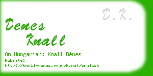 denes knall business card